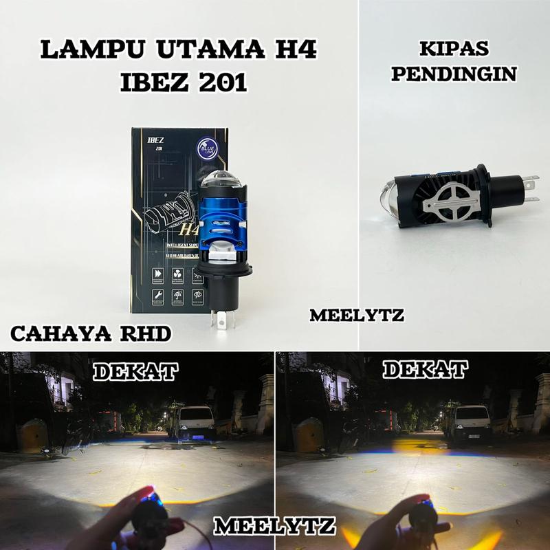 IBEZ 201 - Lampu utama H4 LED Purple Lens 1