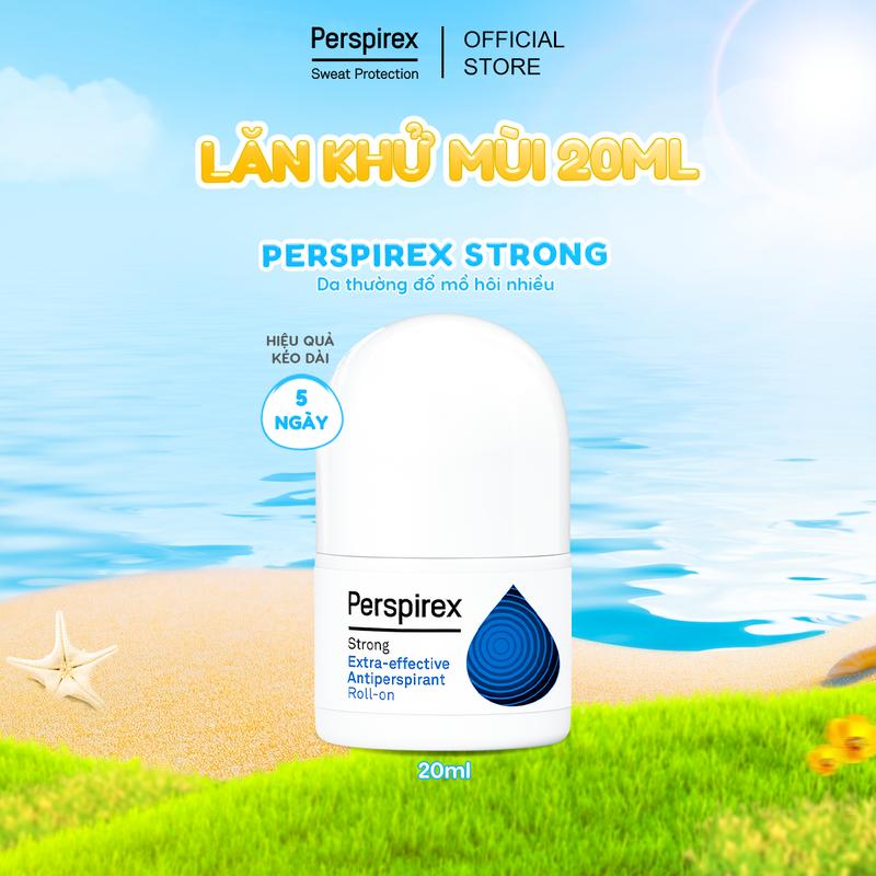 Lăn khử mùi Perspirex Strong 20ml: Dành cho da thường, đổ nhiều mồ hôi của cả nam và nữ