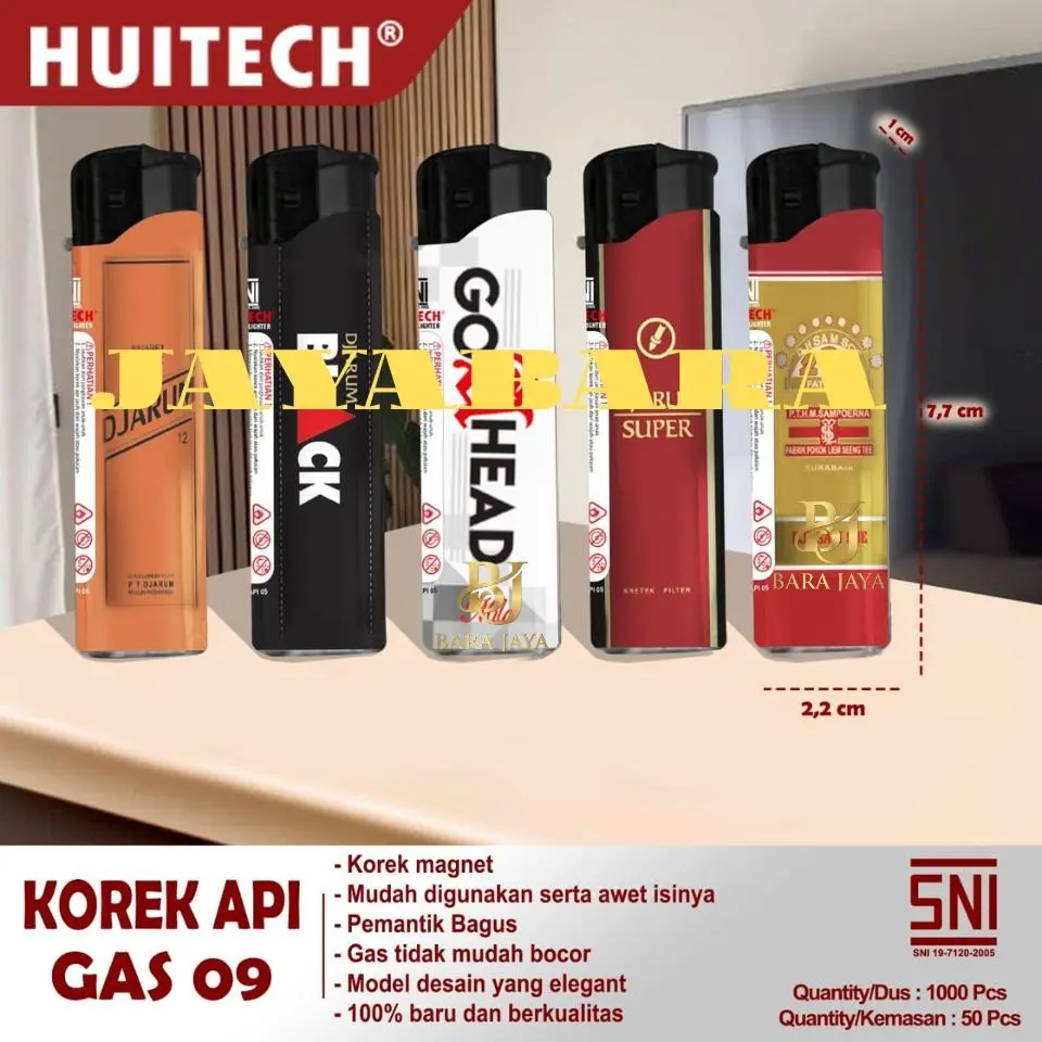 Korek Api Magnet 09 Merk HuiTech Isi 50 Pcs Sudah SNI