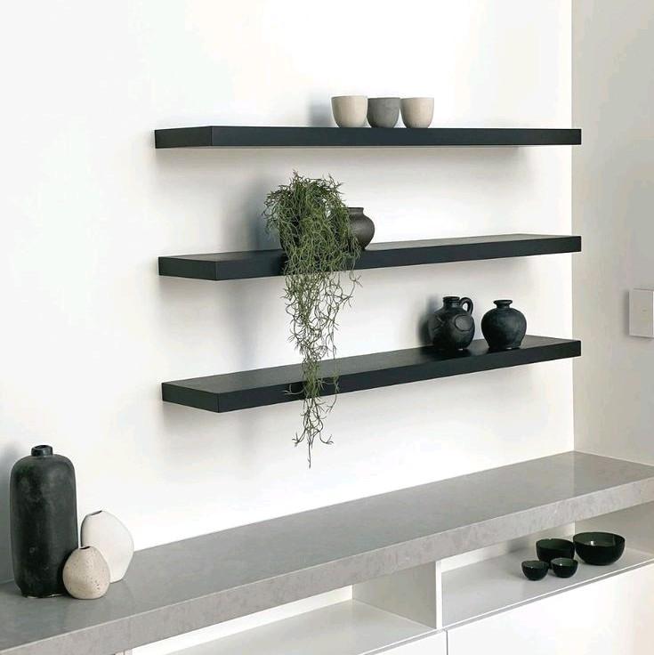AMBALAN DINDING extra lebar 20cm melayang aestetik elegan dekorasi idaman buat mempercantik rumah anda_ banyak varian ukuran dan warna rak gantung hias 7