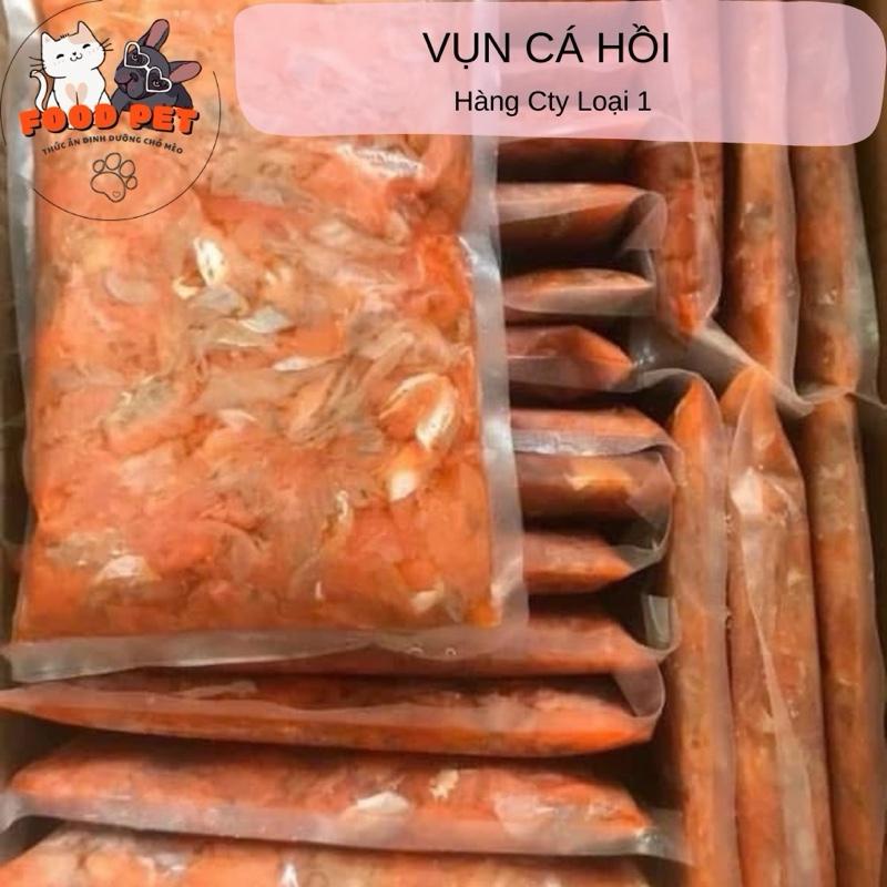 Vụn Cá Hồi Không Xương Tươi Nhiều Thịt Đỏ Làm Pate Cho Chó Mèo 1kg - FoodPet - Hỏa tốc