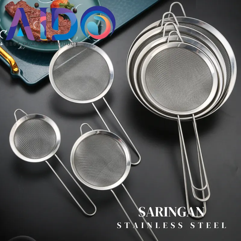 SARINGAN MINYAK CEKO SARINGAN JUS TEPUNG 8cm sampai 22cm saringan Halus Stainless Steel Serbaguna S8 Kitchenware Kitchenware COD 0