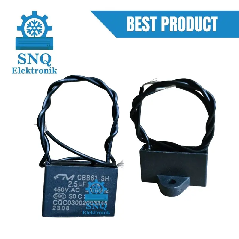 Capasitor kipas angin sanex kabel 2 - Kapasitor kipas angin sanex 2 kabel untuk jenis kipas duduk, berdiri, gantung dan dinding 4