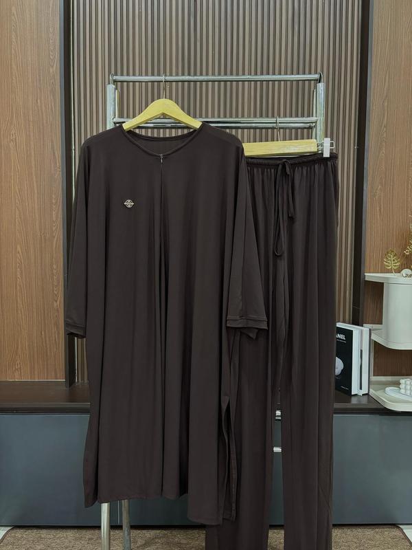 RAABIHA | Mahira Set Celana (tanpa Hijab) | Oneset Jersey Muslim Remaja | Setelan Wanita Basic Santai Dan Kasual 7