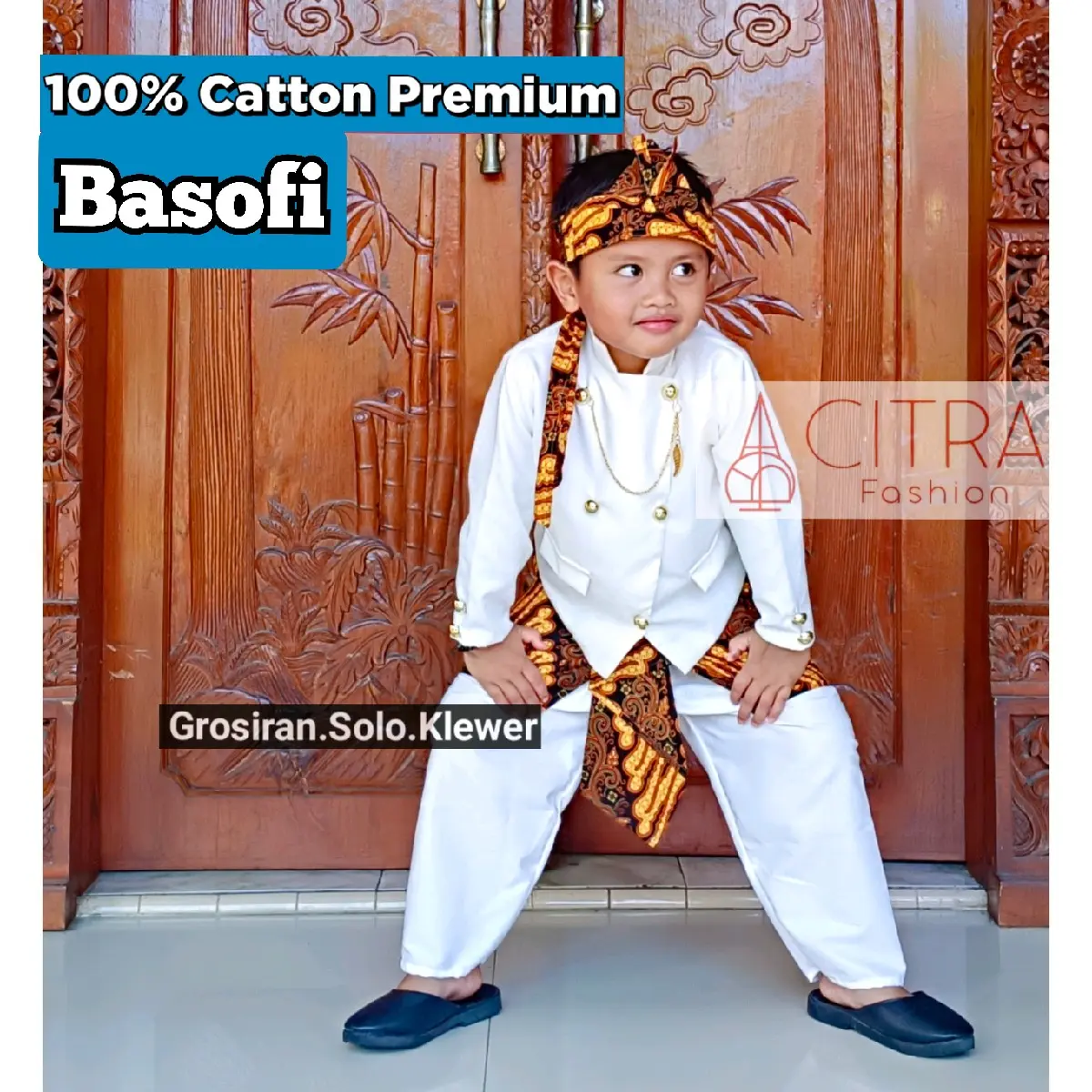 Di jamin realpict Beskap sunda Iket batik coklat dengan Sembong coklat instan Baju Fashion Kostum