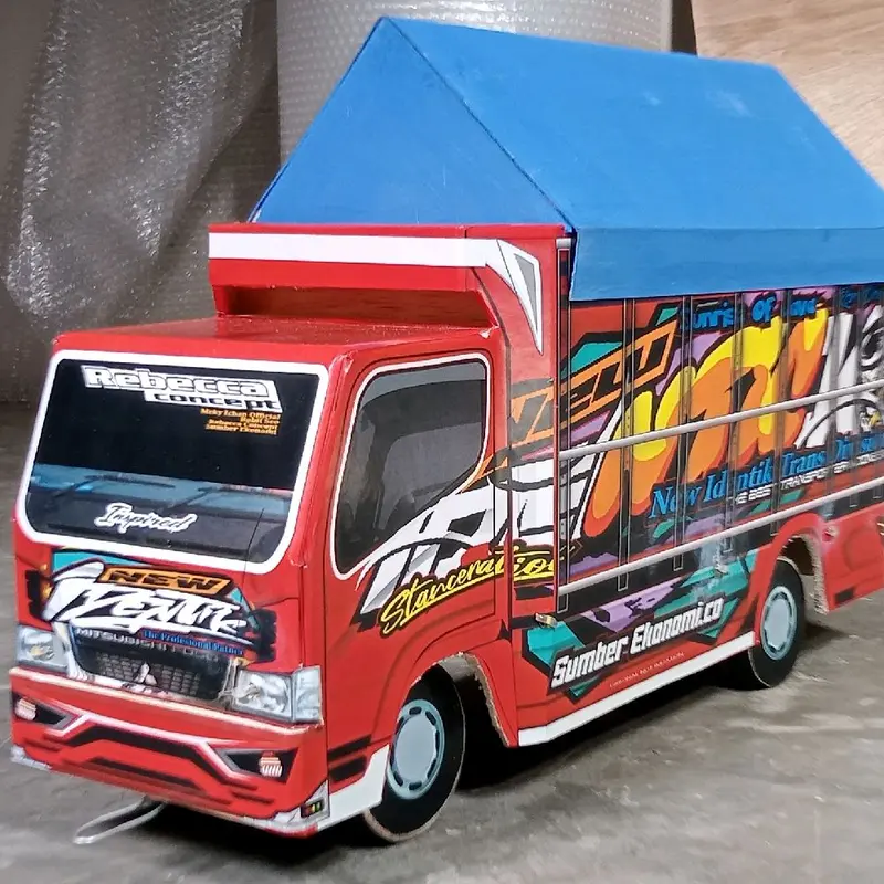 COD MINIATUR TRUK OLENG ASLI KAYU PROMO GRATIS ONGKIR TERMURAH TERKEREN, TERLARIS TERBARU  Lampu 1