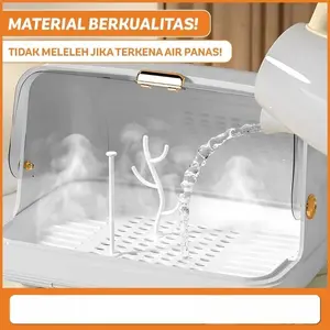 ss-64 Tempat Gelas Rak Pengering Botol Susu Bayi Dengan Kapasitas Besar Dan Di lengkapi Dengan Lampu UV Rak Cangkir Rak Gelas Piring Murah