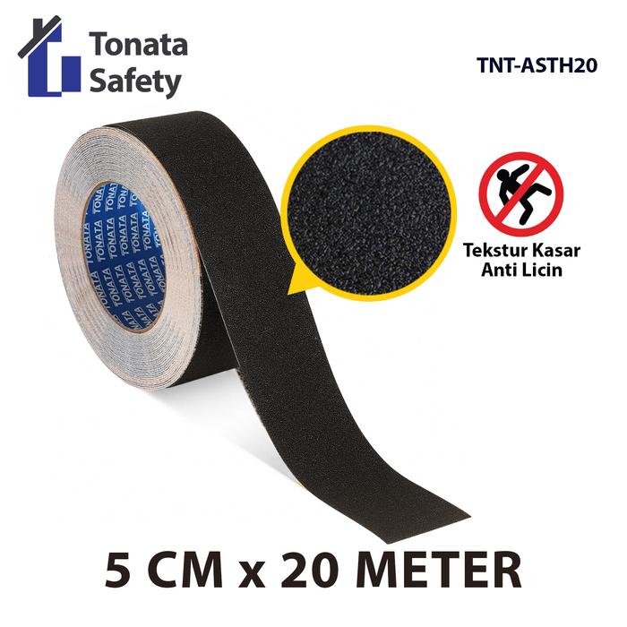 Gambar Anti Slip Tape Tonata / Lakban Anti Licin Hitam 5 cm x 20 Meter dari Tonata Indonesia Kab. Tangerang Tokopedia