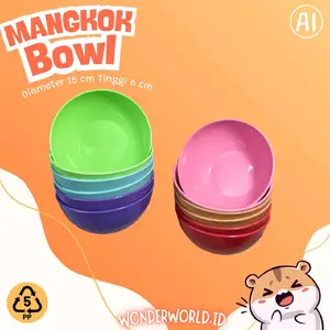 MANGKOK BOWL MAKAN PLASTIK isi 6/12 pcs CAP AI MURAH mangkok baksotersedia paket isi 4 pcs random