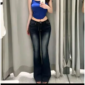 Highwaist Cutbray Jeans Retro 114 - Celana Jeans Cutbray Premium Wanita Panjang Cutbray Retro Jeans Vintage