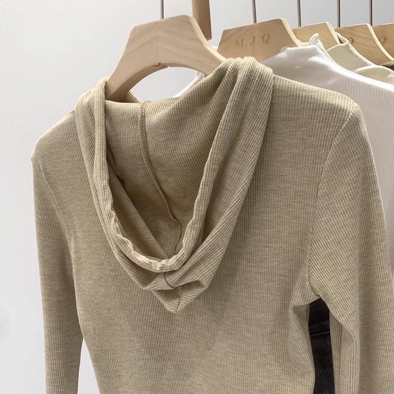 Hoodie Melar Lengan Panjang Oatmeal 3