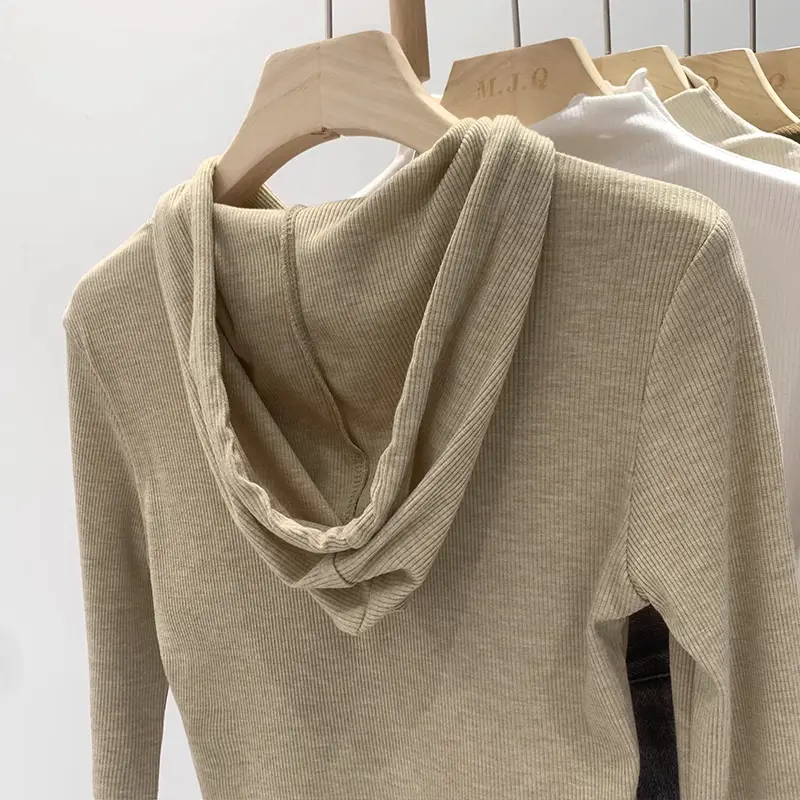 Hoodie Melar Lengan Panjang Oatmeal 2