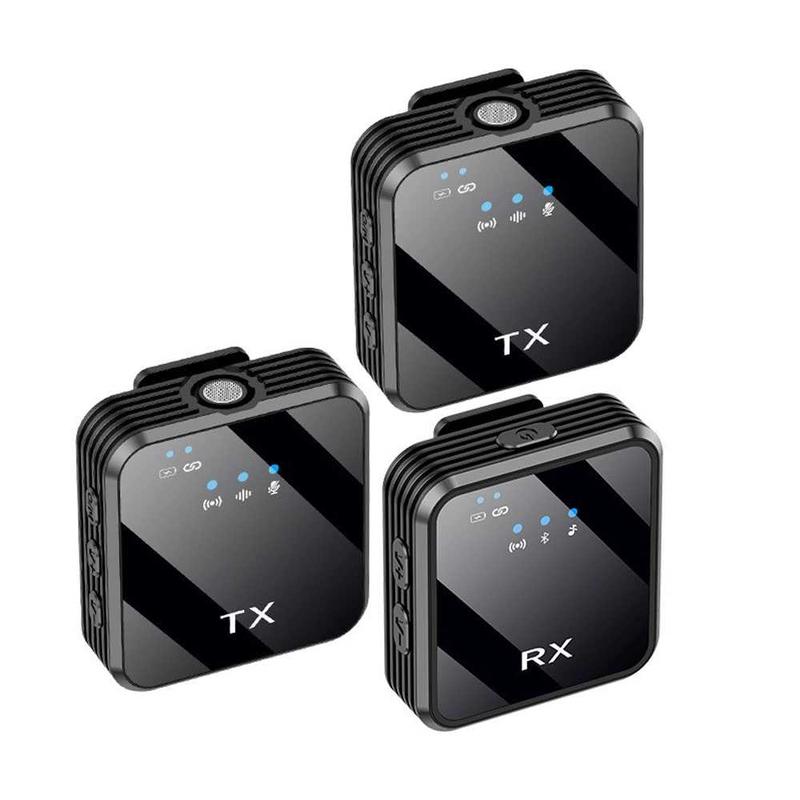 PROMO Clip On Mic Wireless for Vlogging Streaming with 2 Transmitter - ANC24 Microphone Mikrofon Bluetooth Earphone 1