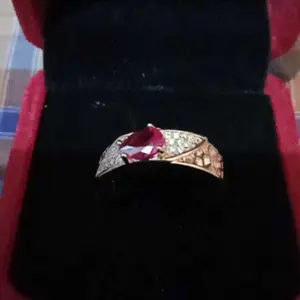 R217 Cincin Perempuan Red Ruby Premium High Quality Ring