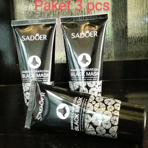 (promo 3 pcs)Masker komedo Sadoer black Berjerawat mengatasi komedo dan wajah berminyak Kotoran Masker Mencerahkan Blackhead sabun Facial Membersihkan Perawatan