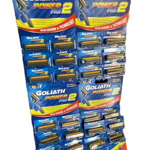 24 pcs Alat Cukur 2 mata pisau tajam / kerokan garuk Goliath tajam Pencukur Wajah Kumis Jenggot Pria