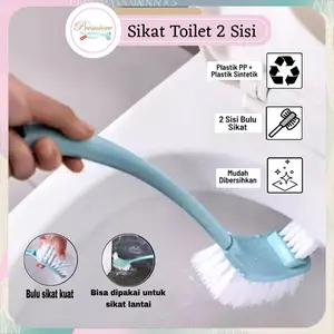 PSM - Sikat Pembersih Toilet 2 Sisi Gagang Panjang / Brush Kloset Kamar Mandi 2in1 Multifungsi