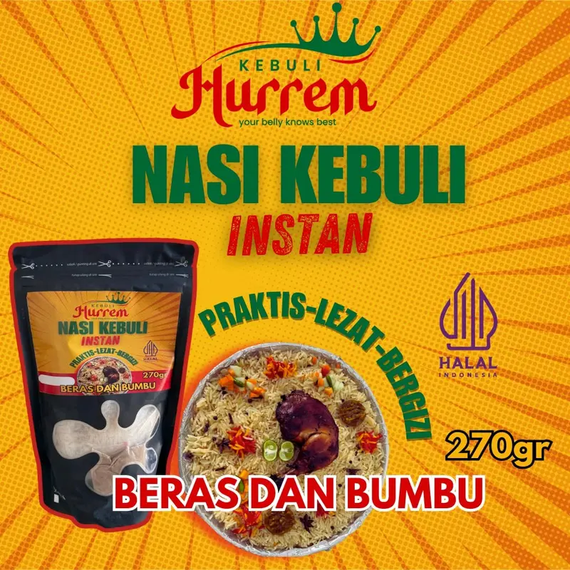 Nasi Kebuli Instant Praktis Gurih dan Aromatic Cukup untuk 4-6 Porsi 0