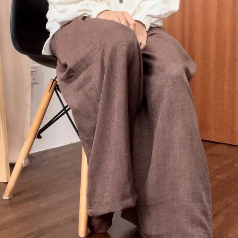 Maira Soft Linen Flowy Stretchable Pants