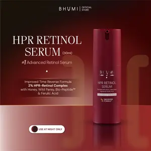 Bhumi HPR Retinol Serum 30ml / 18ml - Serum Anti Aging Advance untuk Menyamarkan Garis Halus, Kerutan & Flek Hitam, Mencerahkan Kulit & Membantu Menghilangkan Jerawat serta Bekasnya