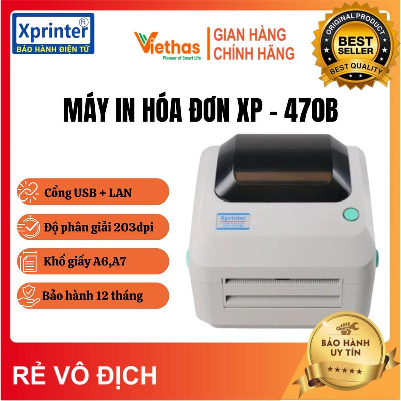 VIETHAS - Máy in nhiệt Xprinter XP- 470B kết nối máy tính và điện thoại /in tem các sàn TMĐT