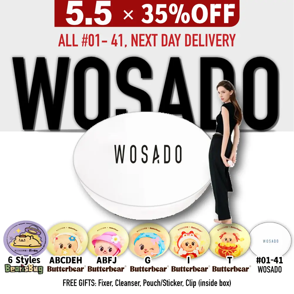 WOSADO【SG OFFICIAL】No.1-45 ALL & Butterbear & BearIsBug & XL Magnetic Eyelashes Reusable Eyelash Fake Lashes Extension Silky Plume Iris Frost Sunset Diamond Ultra Luna Ice Velvet Pudding Chiffon CoCo Butterfly Cloudy Honey Black Pear Blossom Foxy