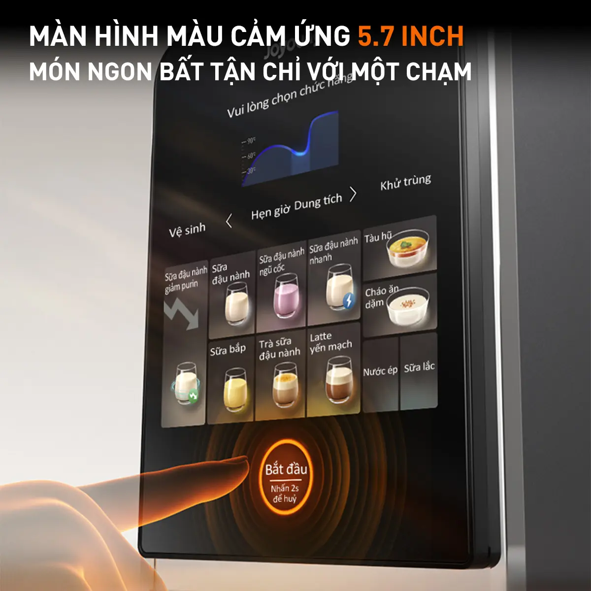 [MUA 1 TẶNG 1, CHỌN 1 TRONG 3 QUÀ] Máy nấu sữa hạt đa năng Joyoung JSCB-K7 PRO, Máy làm sữa hạt tự động làm sạch khử khuẩn, Công nghệ giảm Purin, Thông báo giọng nói, Màn hình cảm ứng, | BigBuy360 - bigbuy360.vn