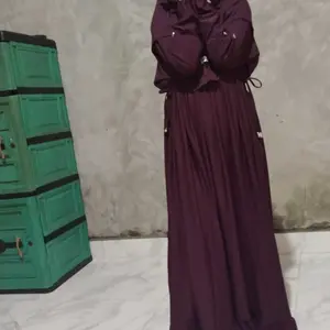 Gamis Abaya Anak Wanita inara Serut pinggang Muslim 0-7 Tahun Free Hijab Syari Lebaran Dewasa Putih Remaja Hitam