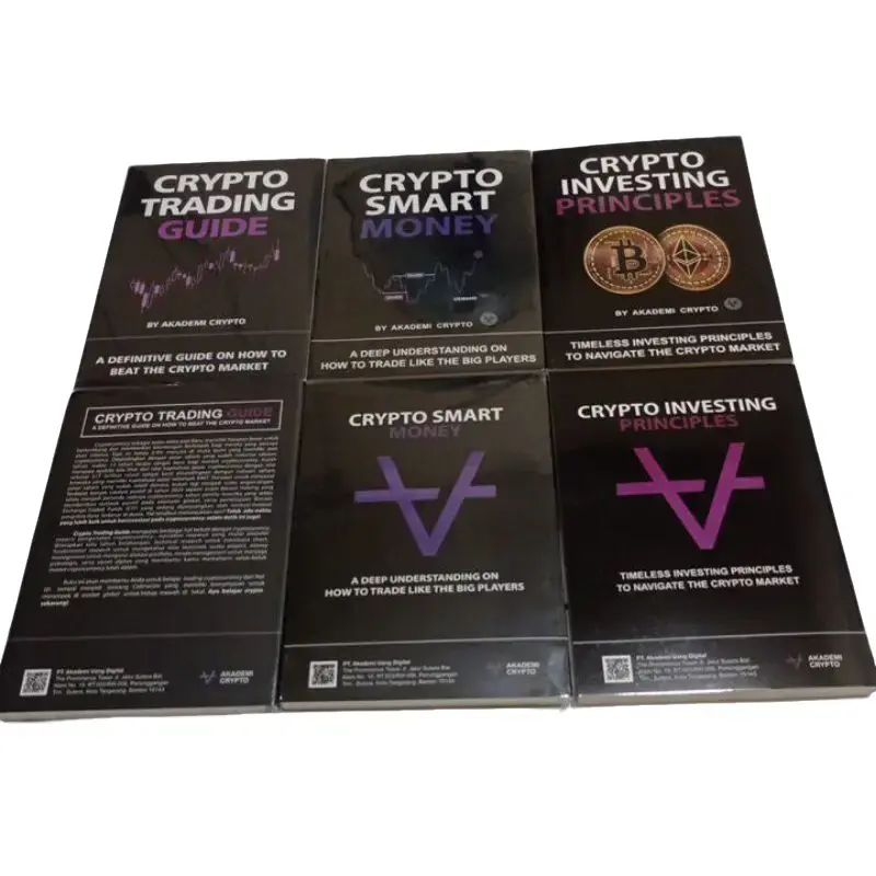 paket 3 buku Crypto trading guide, Crypto smart money & crypto investing Principles