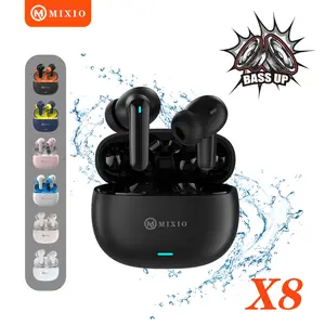 MIXIO X8 TWS SUPER BASS WIRELESS BLUETOOTH EARPHONE TWS MINI EARBUDS 5.4