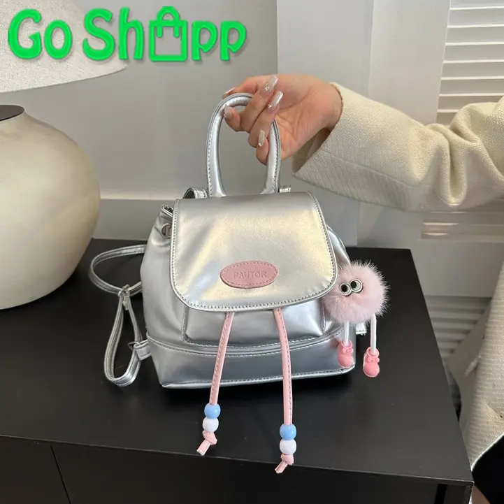 Tas Ransel Kulit Mini Wanita Viral Tas Backpack Lucu Korean Style Aesthetic Kekinian Terbaru BK25 2