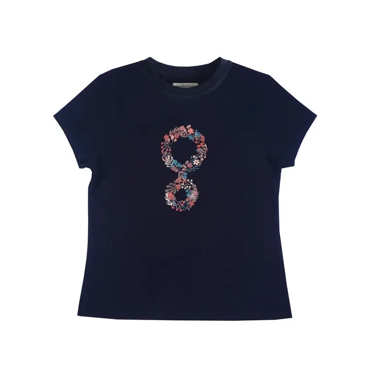 Greenlight Women's T-Shirt Short Sleeve Slim Fit Cotton Logo Mizune N13112422BR