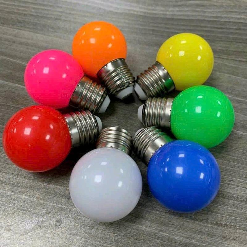 Bóng đèn led trang trí 1w đuôi E27 đủ màu đèn led ngoài trời