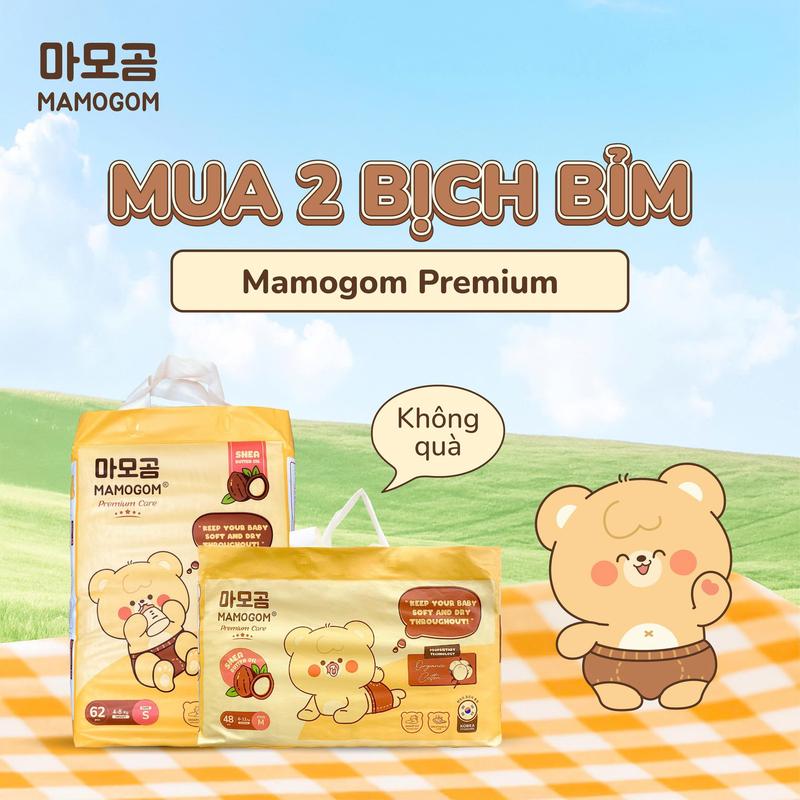 [DEAL KHÔNG QUÀ] [MAMOGOM x TRƯỜNG THỊNH] COMBO 02 BỊCH TÃ/BỈM DÁN/QUẦN  PREMIUM CARE MỀM MỊN THẤM HÚT CHO BÉ