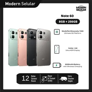Infinix Note 60 8/256GB Garansi Resmi MediaTek Dimensity 7400 Ultimate 5G 6500mAh 144Hz Display NFC IP64