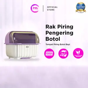 [POL] COD Rak Piring Pengering Botol Bayi Plastik | Tempat Alat Makan Rak Pengering Mangkok/Sendok | Rak Dapur Serbaguna