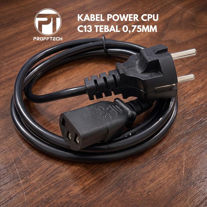 Gambar Proff Tech Kabel Power CPU 1.5 Meter 0.75mm High Quality untuk PC PSU UPS Rice Cooker Tebal 0.75mm Jack EU C13- Komputer dari ProffTech Indonesia Kota Administrasi Jakarta Pusat Tokopedia