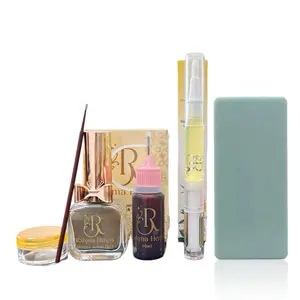 Maroon Sultan Paket 6in1 Perawatan Kuku Berkilau Rahma Henna Dark Nail