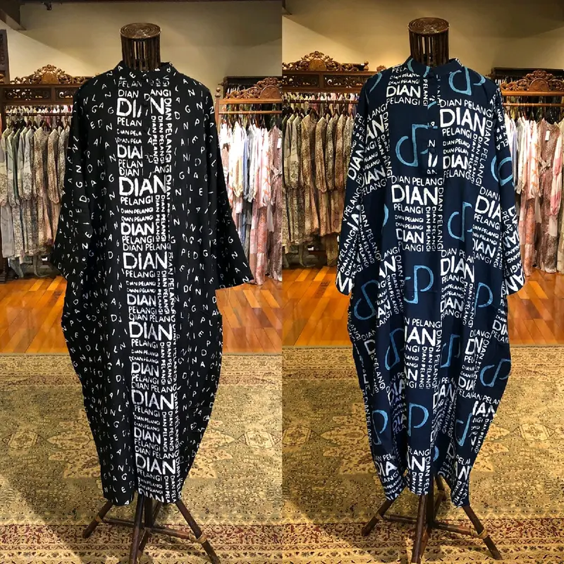 Lila dress kaftan rayon batik pali dian pelangi official Pekalongan busui all size kancing depan 2
