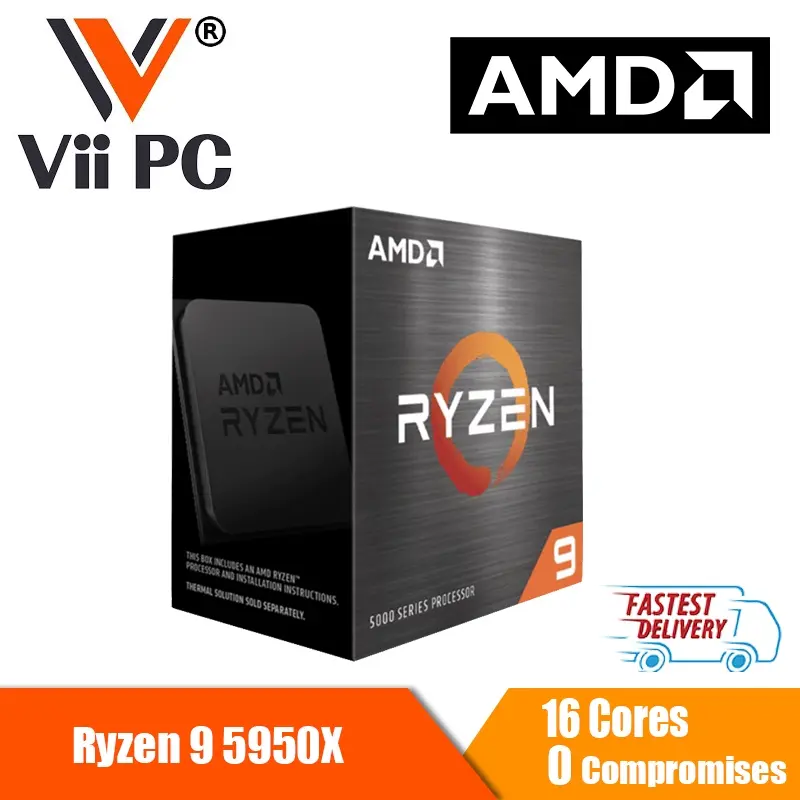 [LOCAL STOCK]AMD Ryzen 9 5950X Desktop Processors 16 Cores, 32 Treads 3.4GHz (4.9 GHz Max Boost) zen 3 CPU
