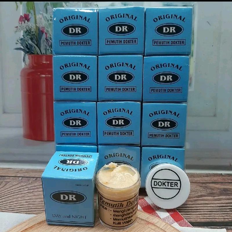 3 Pcs Cream Percerah Wajah Dokter Biru Whitening Original//dr biru  Pelembab Mencerahkan Pencerah Perawatan Muka 1