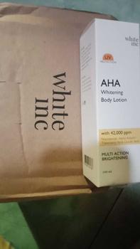 Product Review of [100ml] WHITE INC AHA Body Lotion to Whitening & Moisturising | Hand Body Lotion Pencerah Mencerahkan Melembabkan Sebagai Body Booster |  Arbutin, Glycolic, Niacinamide from ** 0