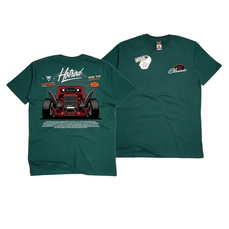kaos distro anak laki-laki umur 8-16 tahun warna hijau botol bahan katun premium terlaris unisex Fashion Baju 1