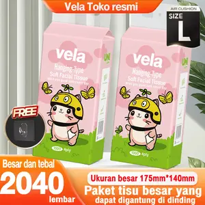 【1 PACK & 2 PACK】Vela tisu gantung175*140mm 1020 helai 3 ply harga promo murahgratis ongkir bisa cod tisu murah promo tissuemurah facial tissue Cocok untuk ibu dan bayiLembut dan halus 1free hook  Lebaran