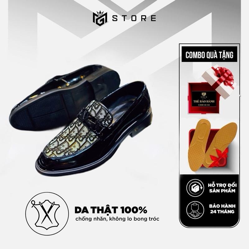  XẢ KHO Giày tây nam da bóng pha hoạ tiết độc đáo đi chơi đi tiệc gmen Mũi nhọn Hoa Cao Su Shoes giày độn 