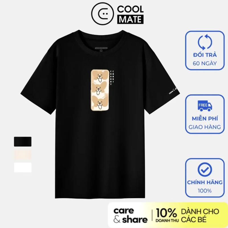 COD Áo thun Care & Share Chubby Corgi - Thương hiệu Coolmate