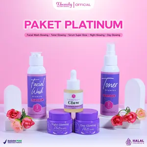 X_beauty platinum with serum glow BPOM whitening untuk mencerahkan