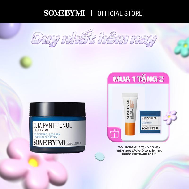 [Quà tặng 1 kem chống nắng v10 5ml/5g + 1 kem b5 1.5ml] Some By Mi Kem dưỡng ẩm phục hồi Beta Panthenol Repair Cream 50ml