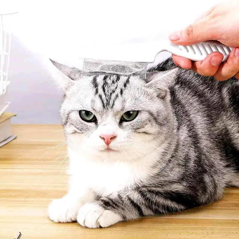 Grooming Sisir Kutu Kucing dan Telurnya dengan Serit Logam Gagang Panjang - Alis, Haircare 2