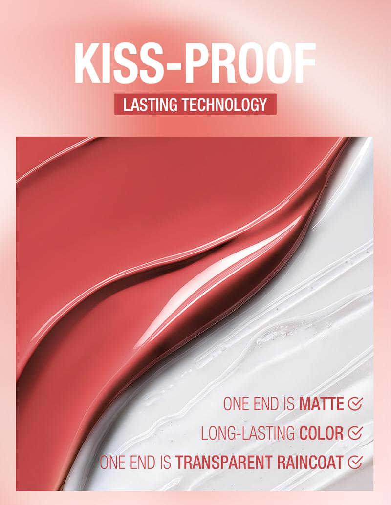 Product Introduction of O.TWO.O 2 In 1 Lipgloss Matte & Gloss Long Lasting Kiss-Proof Lip Makeup 28